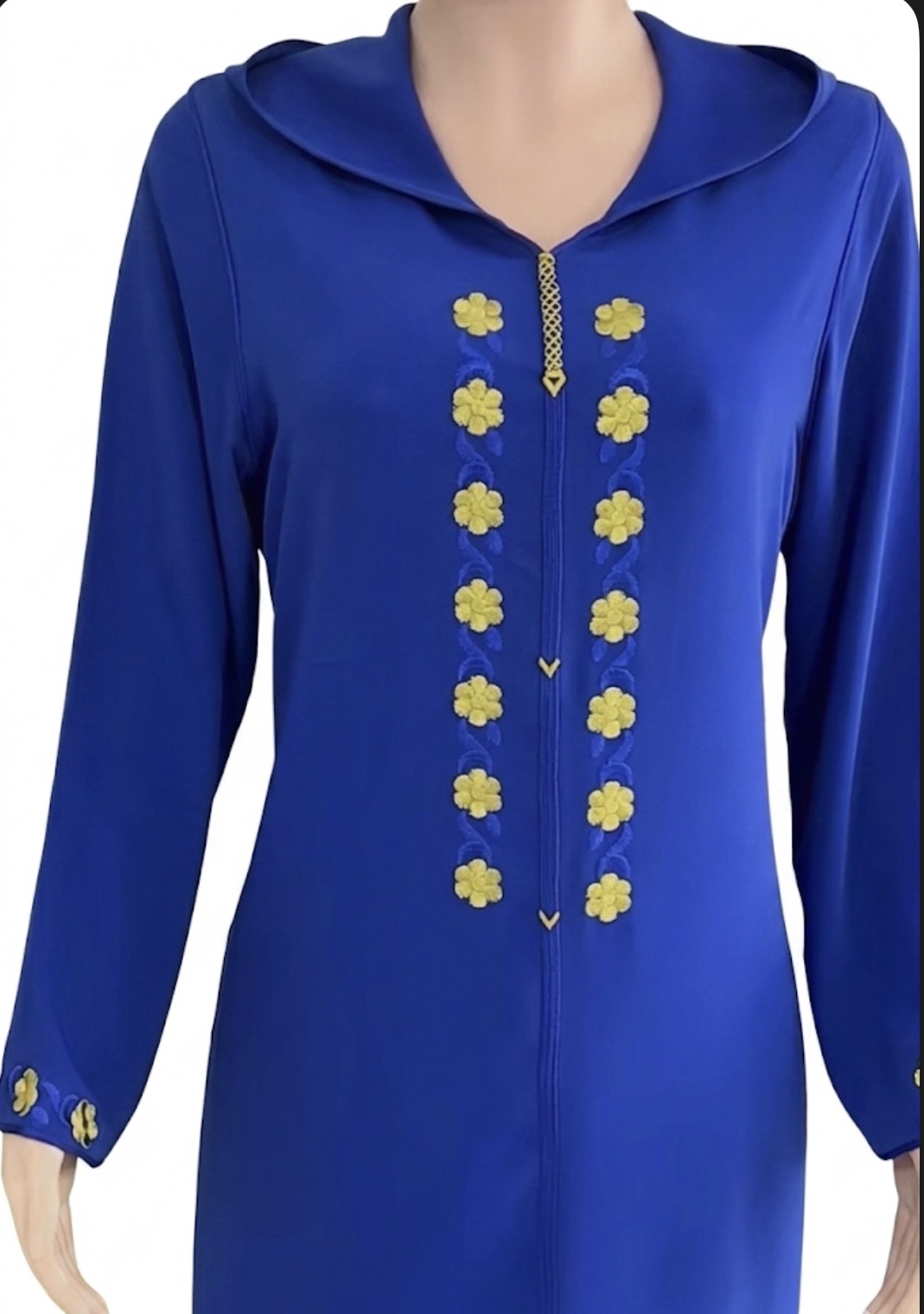 جلابة كريب بطرزة الوردة أناقة يومية - image 5